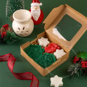 Santa, Snowflake, and Gingerbread House Wax Melts