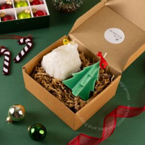 Gingerbread House & Christmas Tree Candle Bundle