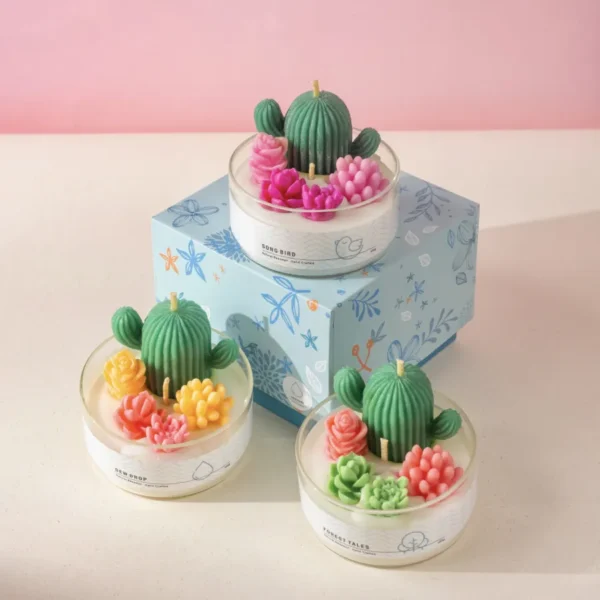 Mini Cactus Garden Candle - Image 4