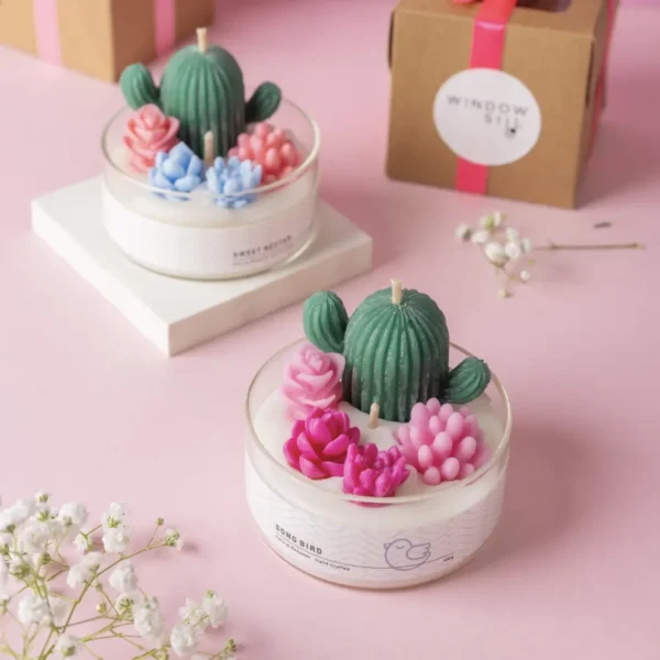 Mini Cactus Garden Candle - Image 3