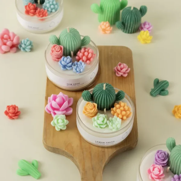 Mini Cactus Garden Candle - Image 2